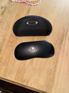Bundle of 2 Eyeglasses Cases Oakley and Ray Ban